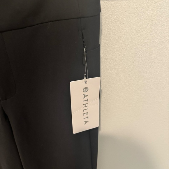 Athleta Stella Trouser Black Straight Leg Women's Pants 6T - Picture 4 of 5